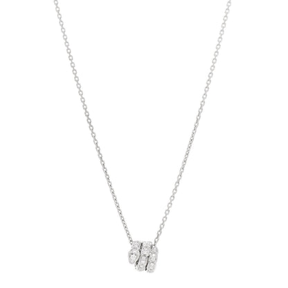 Bulgari 18K White Gold Diamond Serpenti Viper Pave Pendant Necklace 1 of 8
