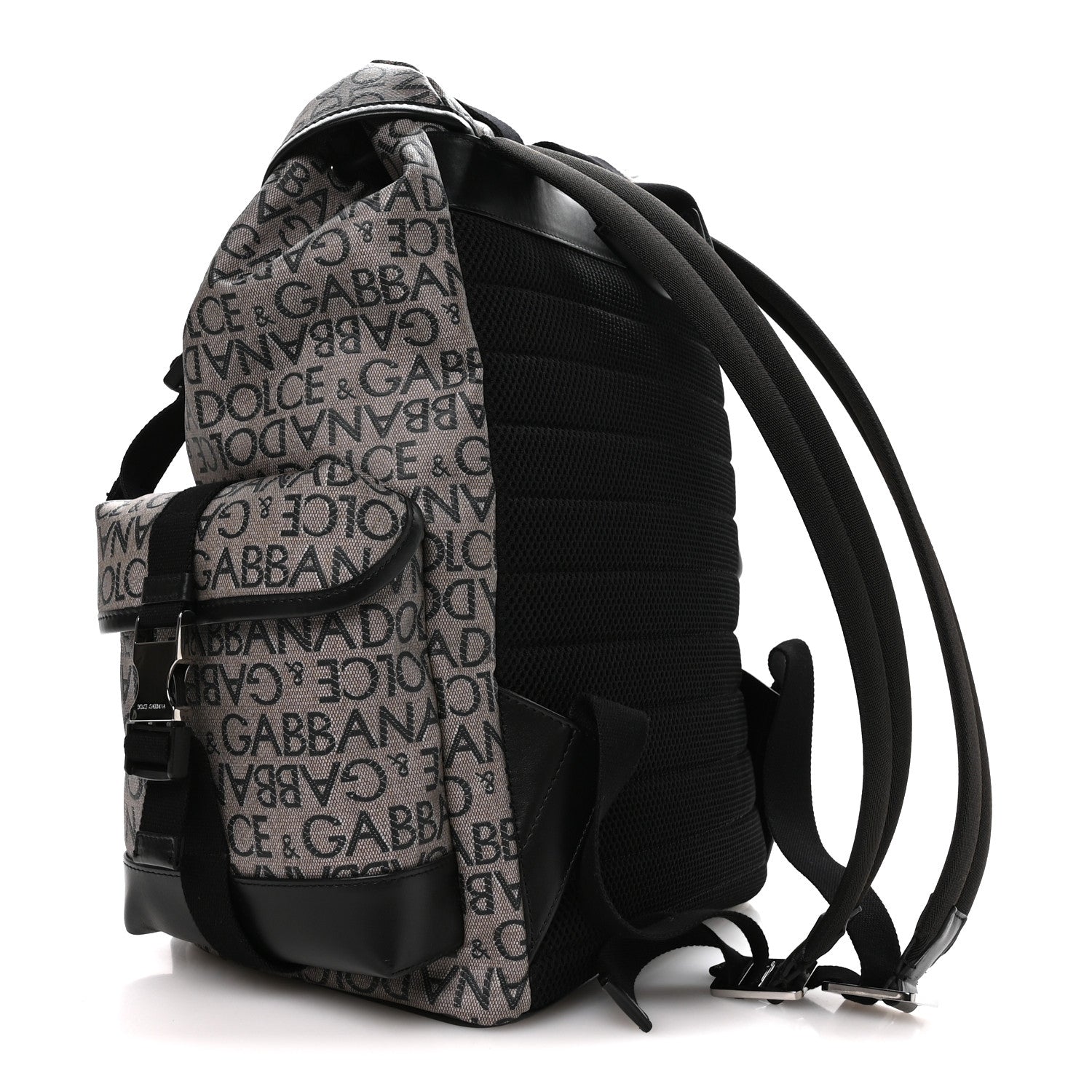 Dolce & Gabbana Coated Jacquard Logo Backpack Black 1866777