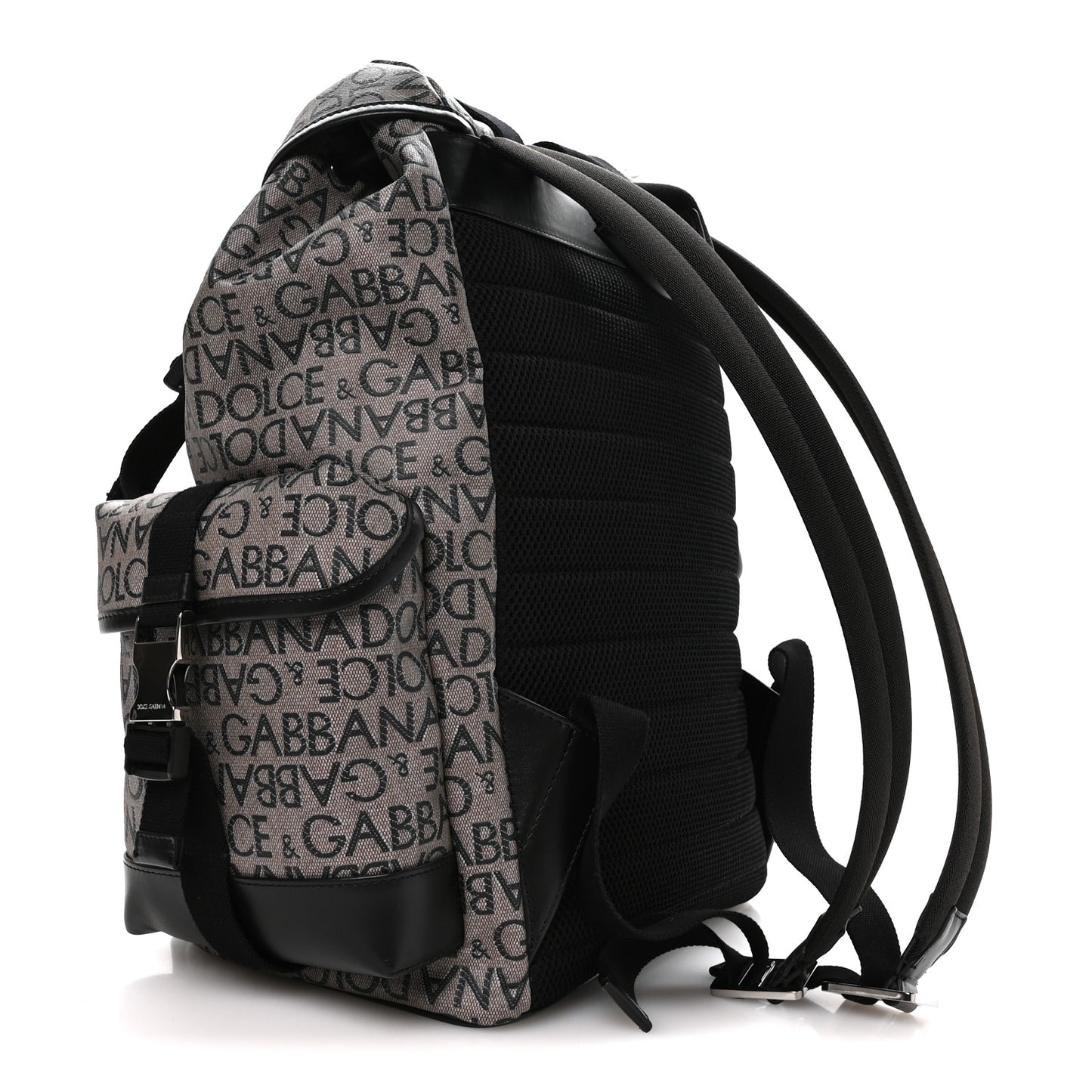 Coated Jacquard Logo Backpack Black