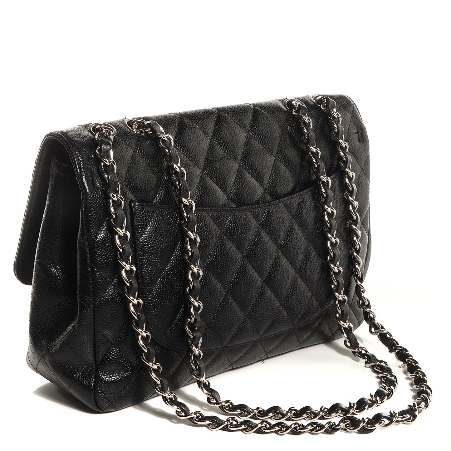 Caviar Jumbo Single Flap Black