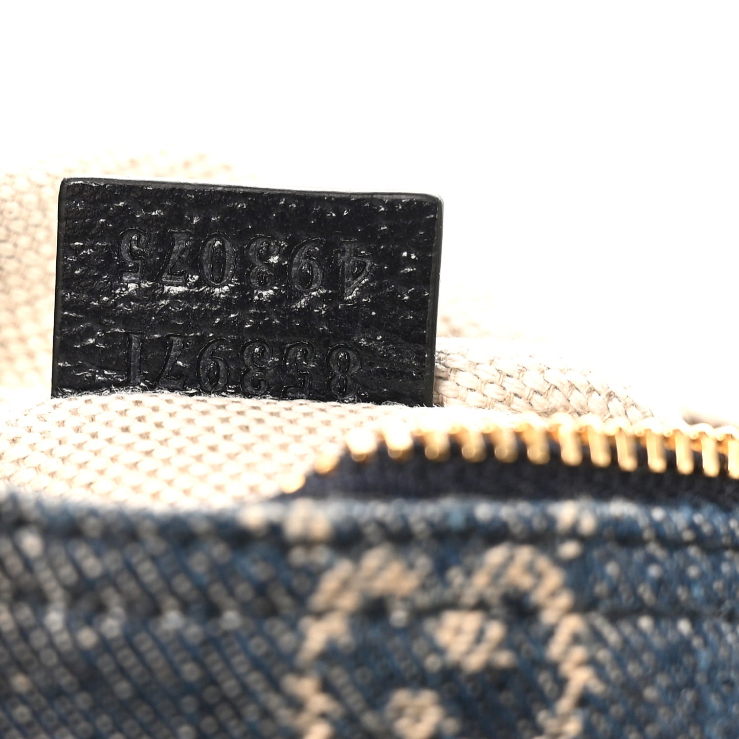 Denim GG Monogram Web Large Giglio Tote Blue