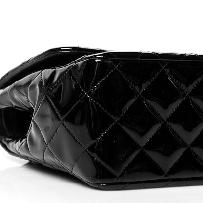 Chanel Patent Quilted Jumbo Double Flap Black 9 of 10