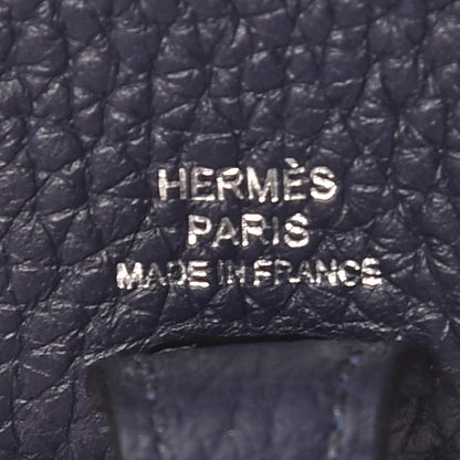 Hermes Taurillon Clemence Evelyne TPM Bleu Nuit 8 of 11