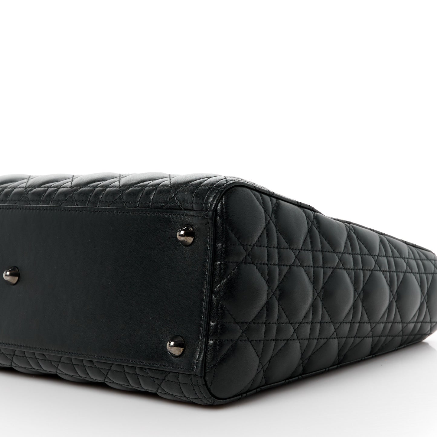 Lambskin Cannage Large Lady Dior Black