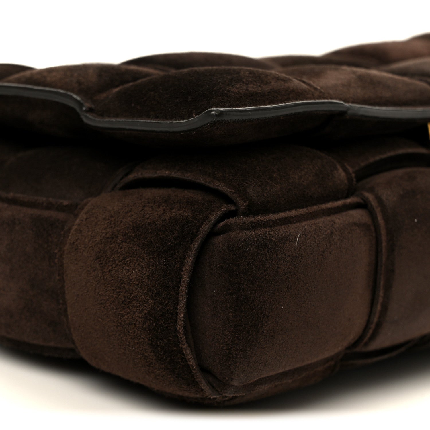 Bottega Veneta Suede Maxi Intrecciato Padded Chain Cassette Crossbody Bag Fondant 11 of 12