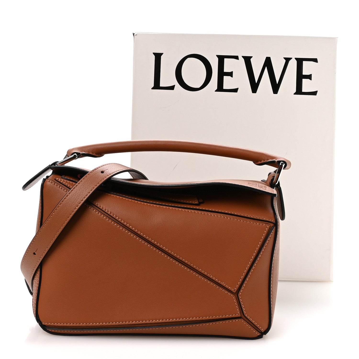 Loewe Calfskin Small Puzzle Edge Bag Tan 11 of 11