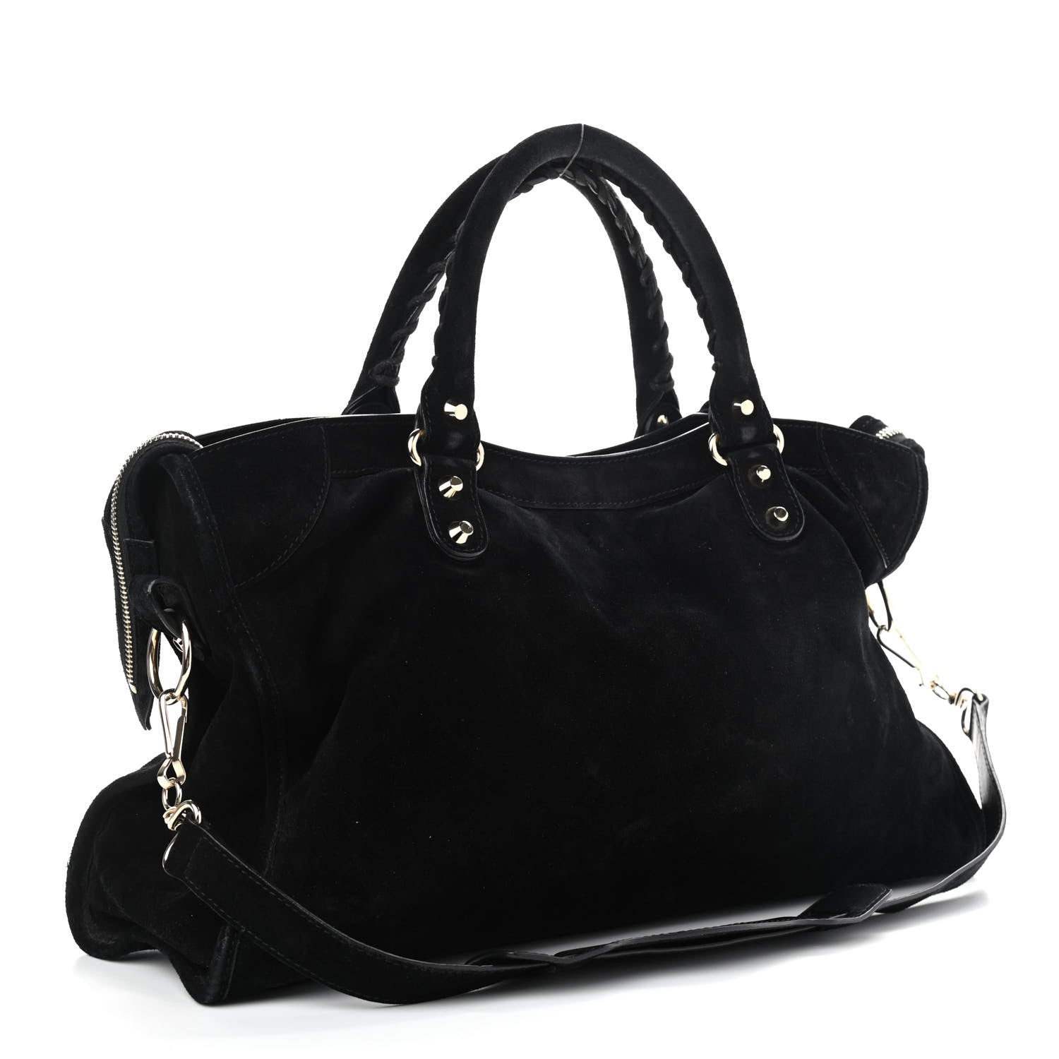 Balenciaga Baby Daim Suede Classic Silver Hardware City Black 3 of 16