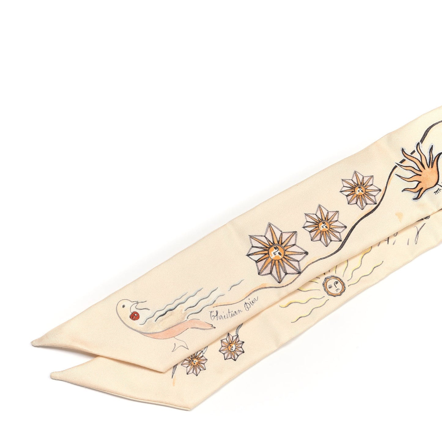 Silk Mitzah Scarf Beige