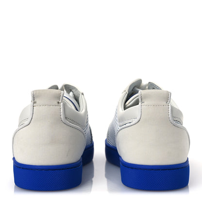 Christian Louboutin Calfskin Mens Louis Junior Orlato Flat Sneakers 43.5 White Blue 6 of 11
