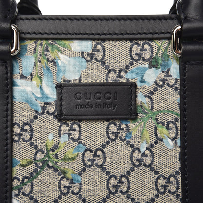 Gucci GG Supreme Monogram Blooms Vertical Tote Blue 9 of 9