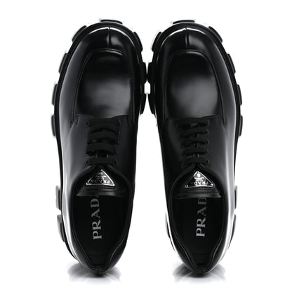 Prada Spazzolato Rois Monolith 55mm Derby Loafers 40.5 Black 2 of 11