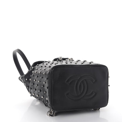 Chanel Lambskin Chevron Quilted Studded Stud Wars Backpack Black 4 of 8