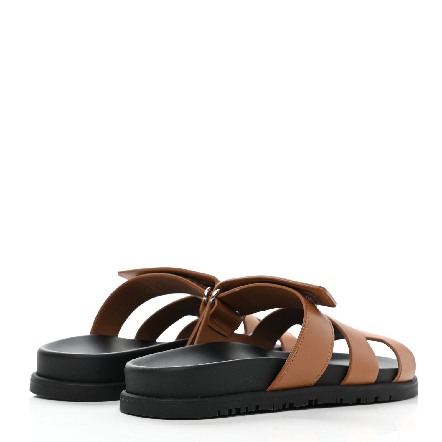 Hermes Calfskin Womens Chypre Sandals 36.5 Naturel 4 of 9