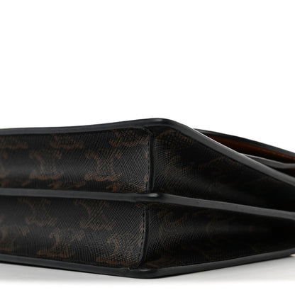 Celine Triomphe Canvas Lambskin Wallet On Strap Tan 9 of 12