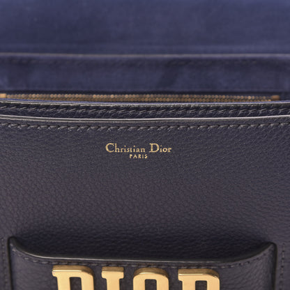 Christian Dior Grained Calfskin Dio(r)evolution Flap Bag Navy Blue 6 of 10
