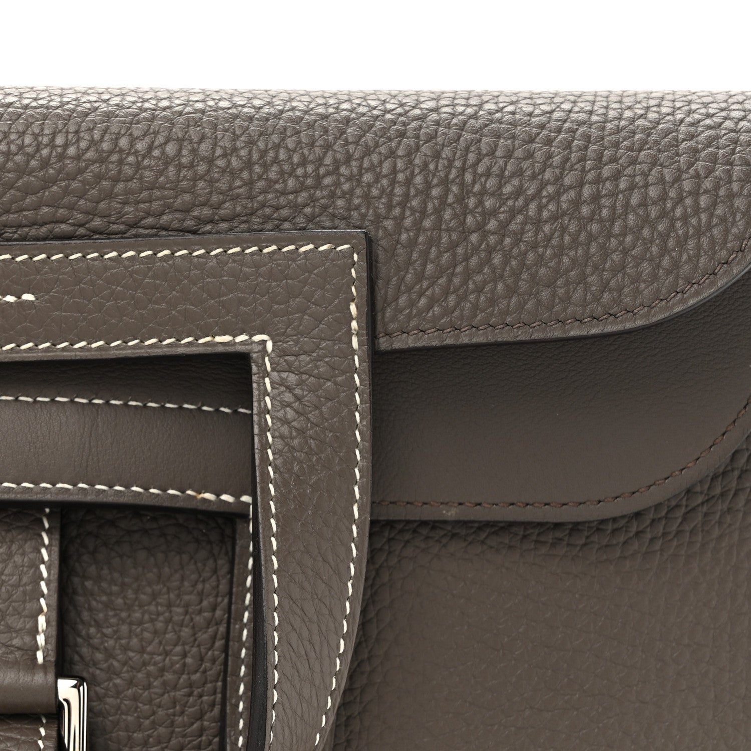 Hermes Taurillon Clemence Halzan 31 Etoupe 7 of 12