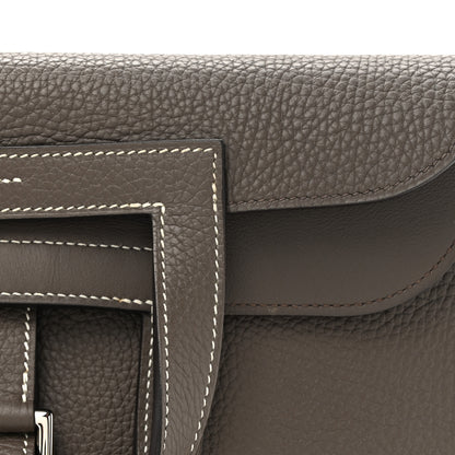 Hermes Taurillon Clemence Halzan 31 Etoupe 7 of 12