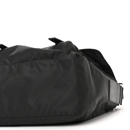 Prada Re-Nylon Vela Saffiano Pocket Double Buckle Messenger Shoulder Bag Black 8 of 8