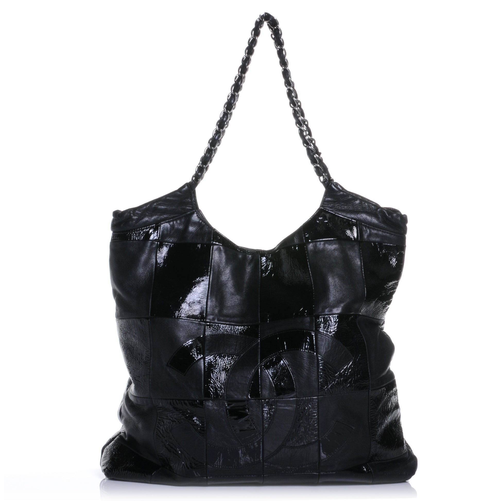 Chanel Patent Patchwork Brooklyn Tote Black 1 of 7