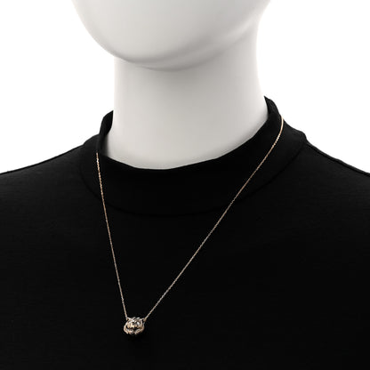 Gucci 18K Yellow Gold Diamond Onyx Le Marche Des Merveilles Feline Pendant Necklace 2 of 5