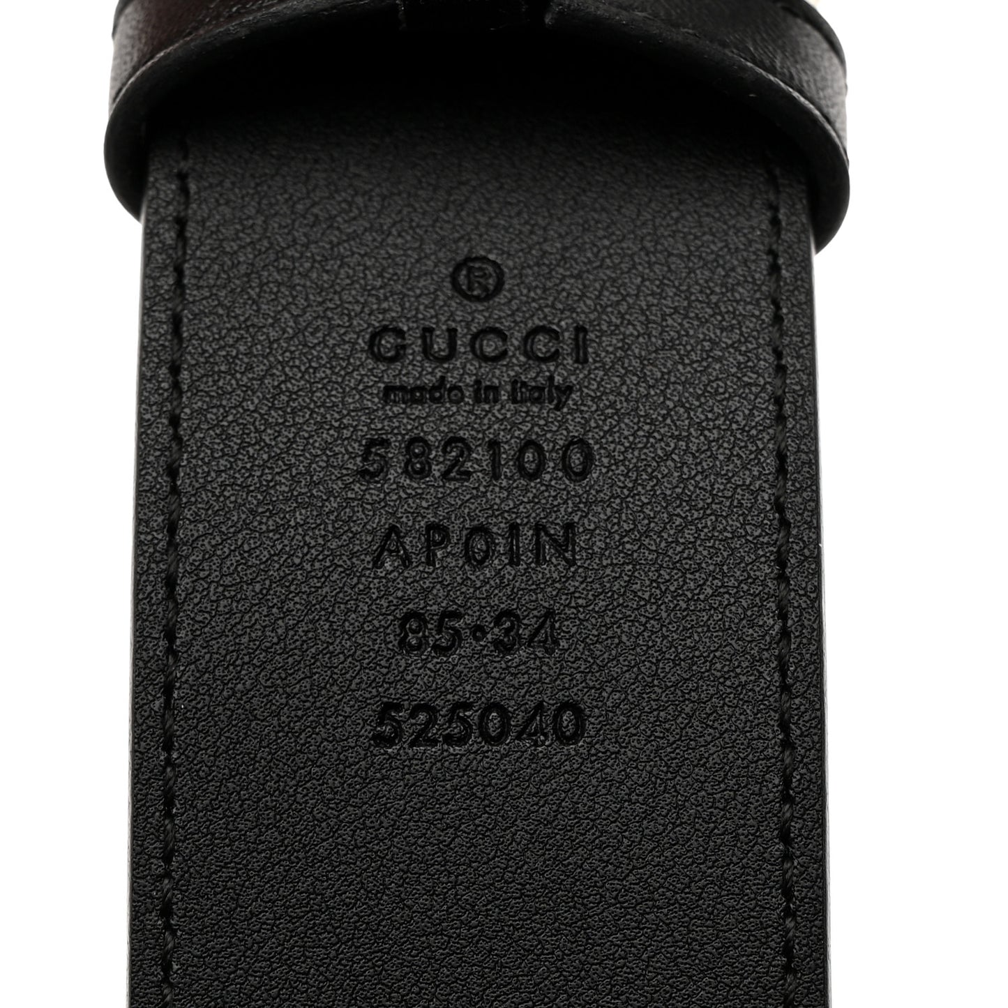 Calfskin Crystal Double G 40mm Belt 85 34 Black