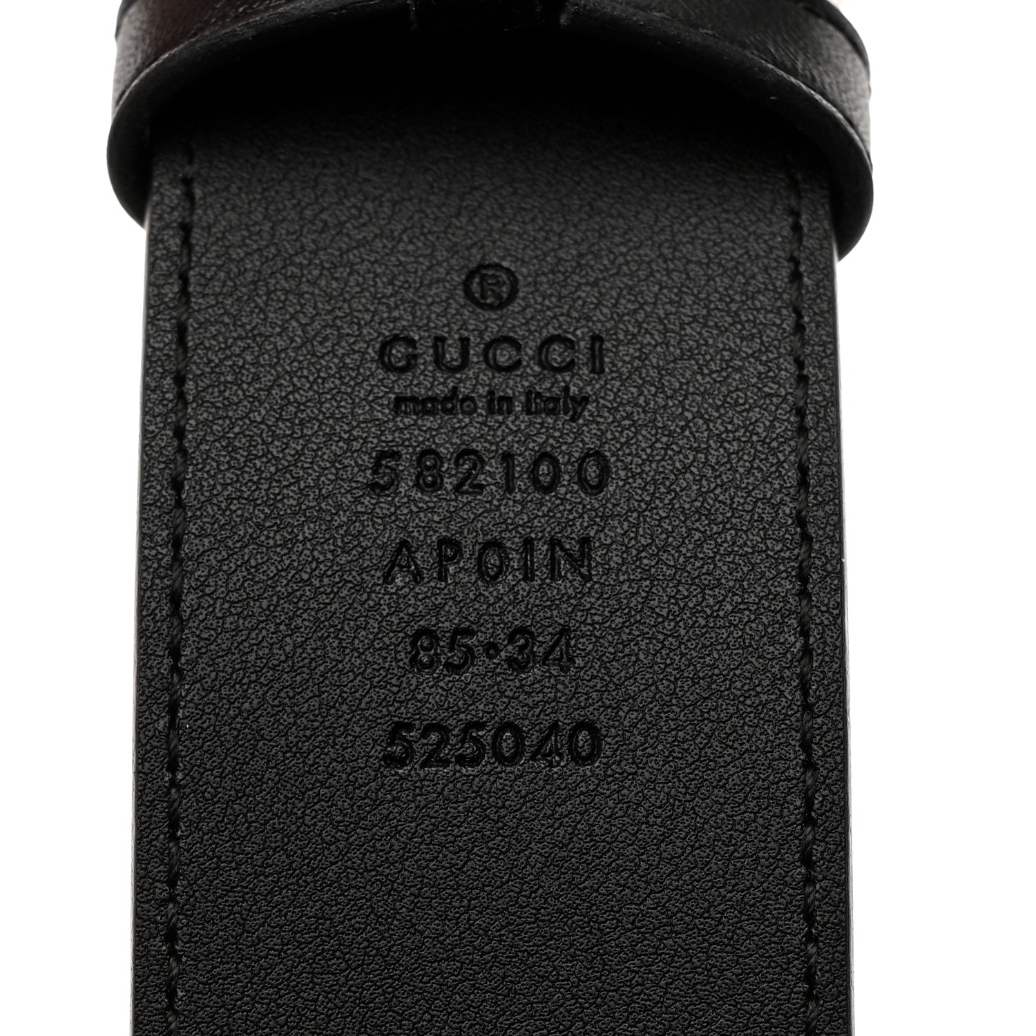 Gucci Calfskin Crystal Double G 40mm Belt 85 34 Black 4 of 6