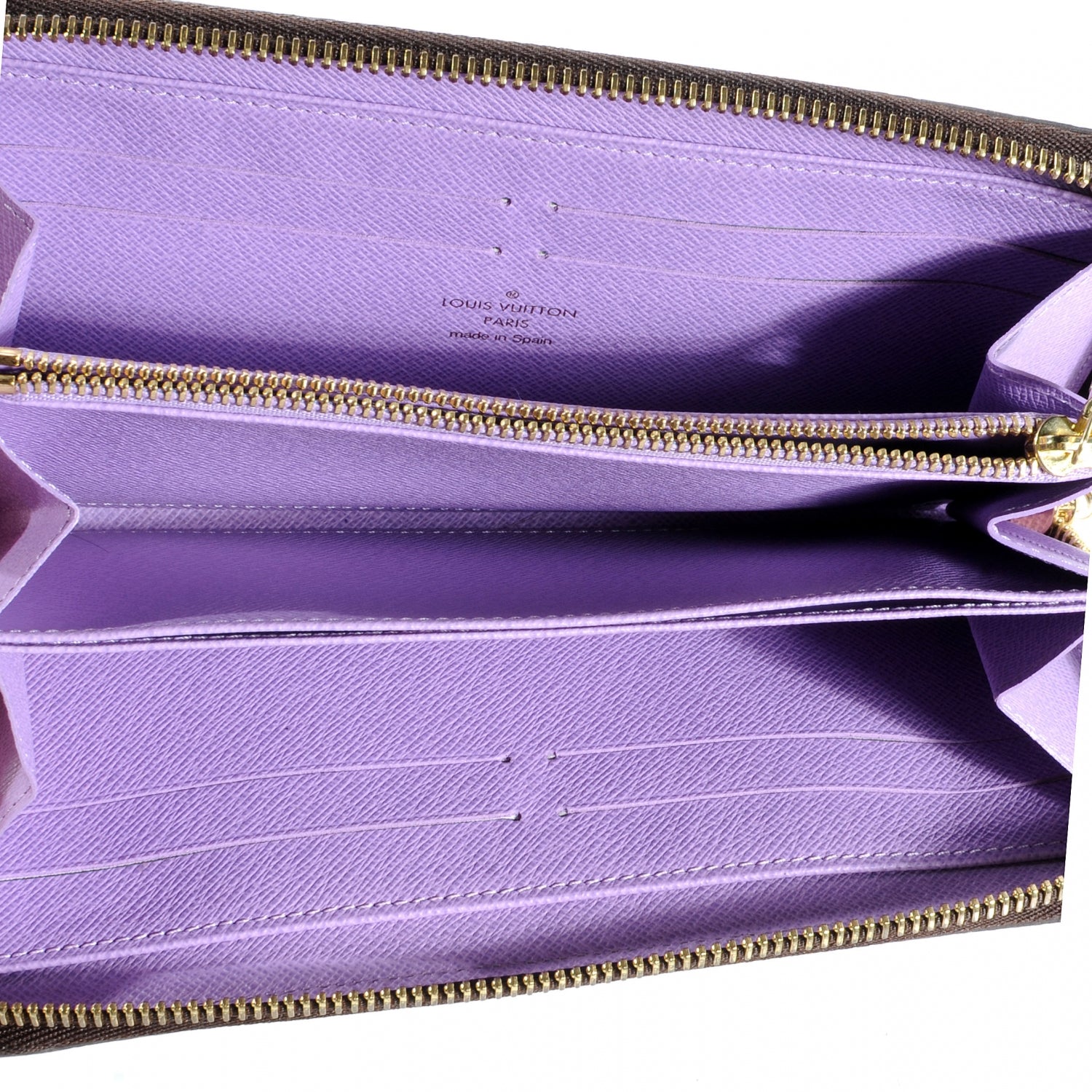 Louis Vuitton Damier Ebene Illustre Zippy Wallet Violet 5 of 9