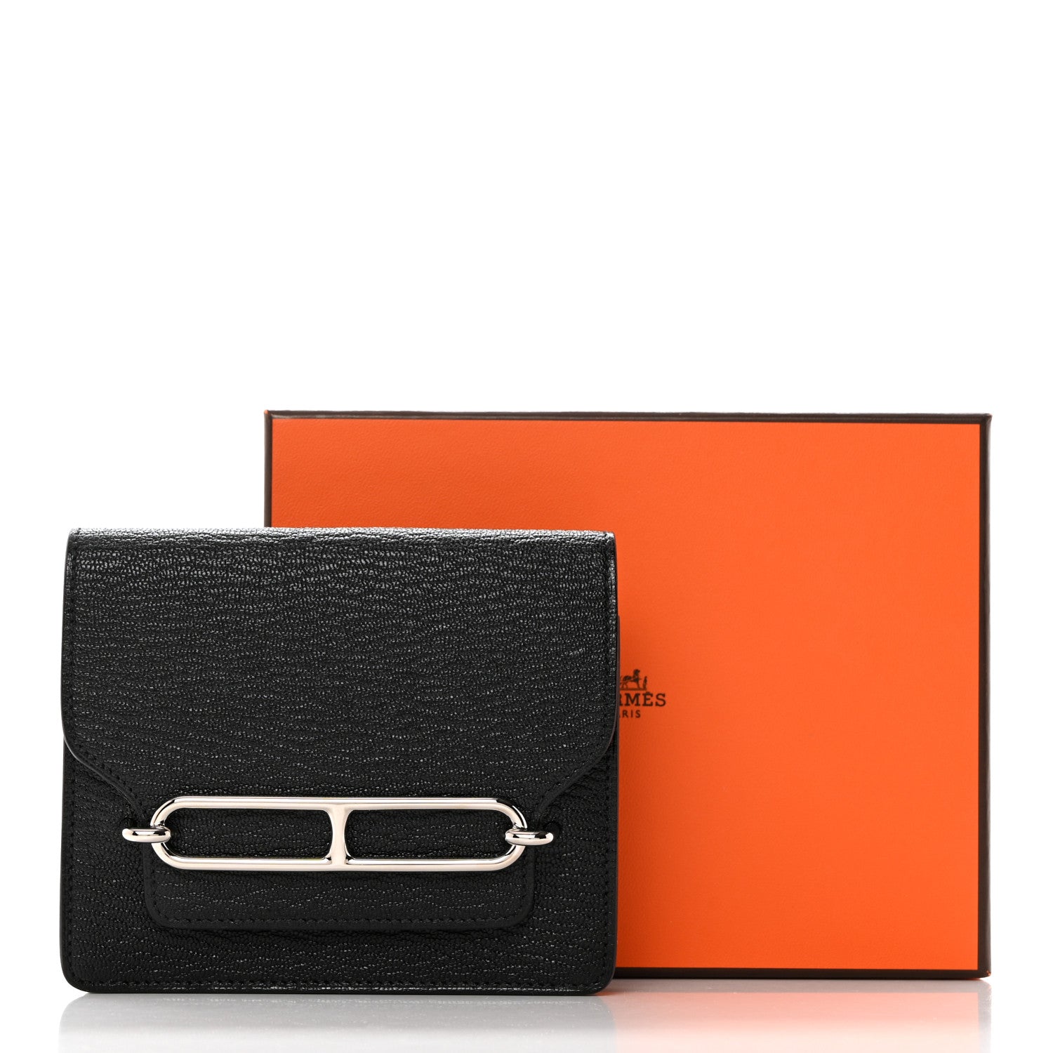 Hermes Chevre Mysore Roulis Slim Wallet Black 9 of 9