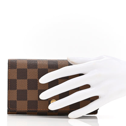 Louis Vuitton Damier Ebene Porte-Monnaie Tresor Wallet 2 of 9