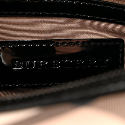 Burberry Nova Check Patent Small Chester Bowling Bag Black 5 of 9