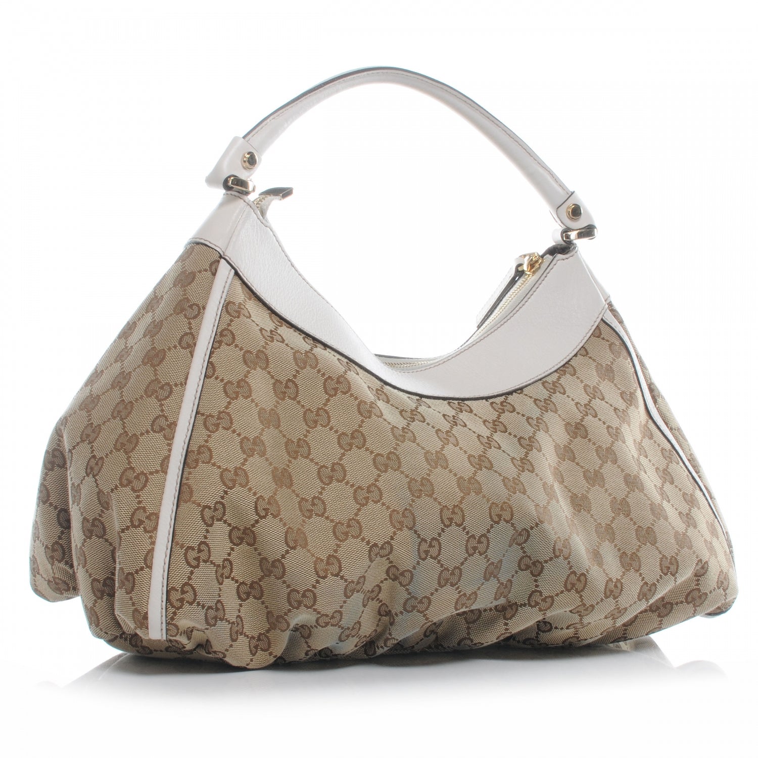 Gucci Monogram D Gold Large Hobo Off White 3 of 8
