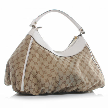 Gucci Monogram D Gold Large Hobo Off White 3 of 8