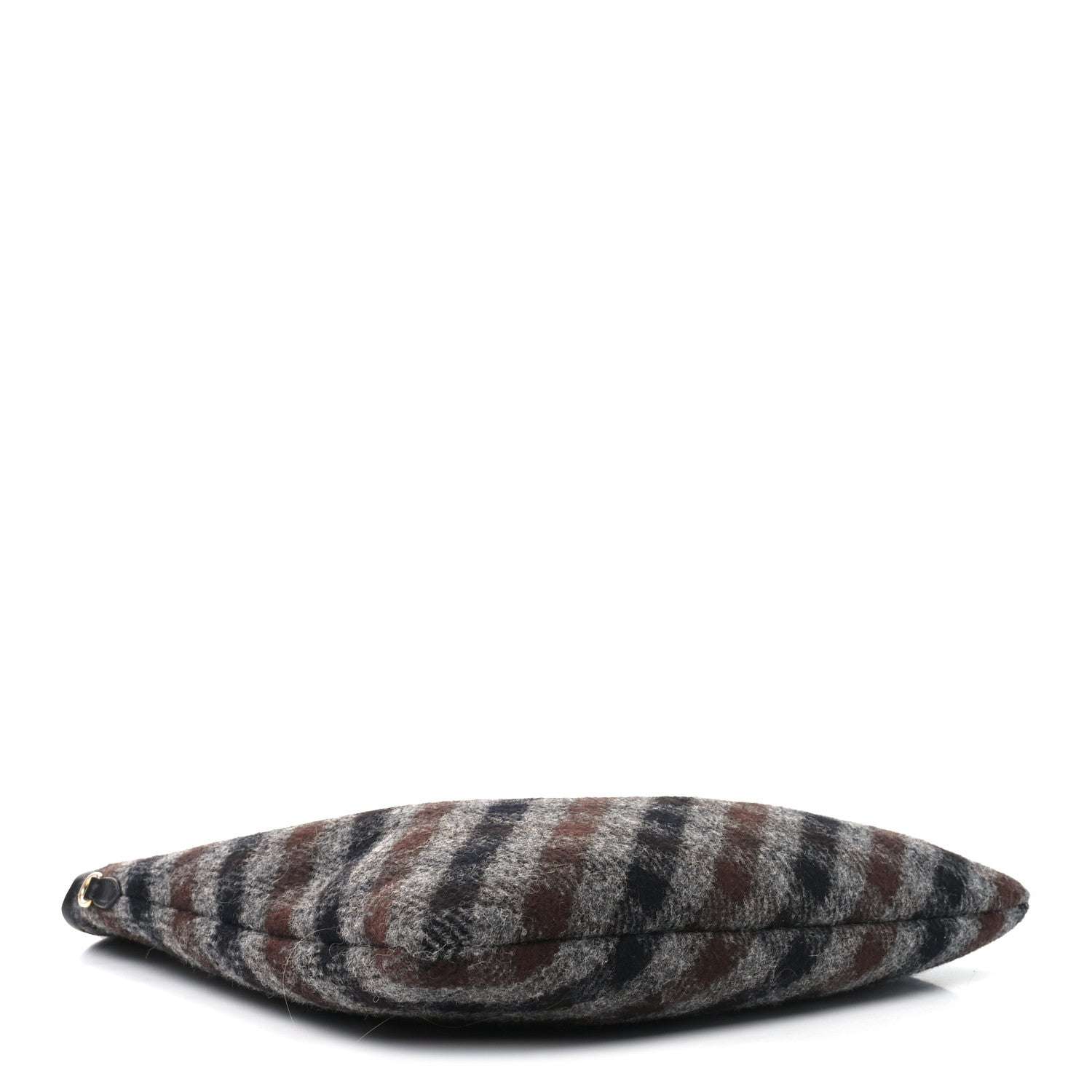 Miu Miu Wool Nappa Plaid Ivy Bag Slate Gray Cocoa Brown 4 of 9