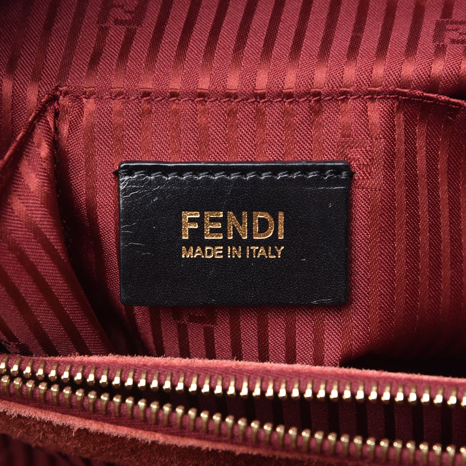 Fendi Vitello Elite Regular 2Jours Tote Rosso Scuro Ciliegia 6 of 18