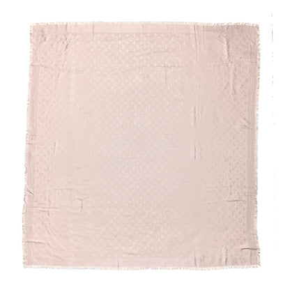 Louis Vuitton Wool Silk Monogram Shawl Beige 1 of 5