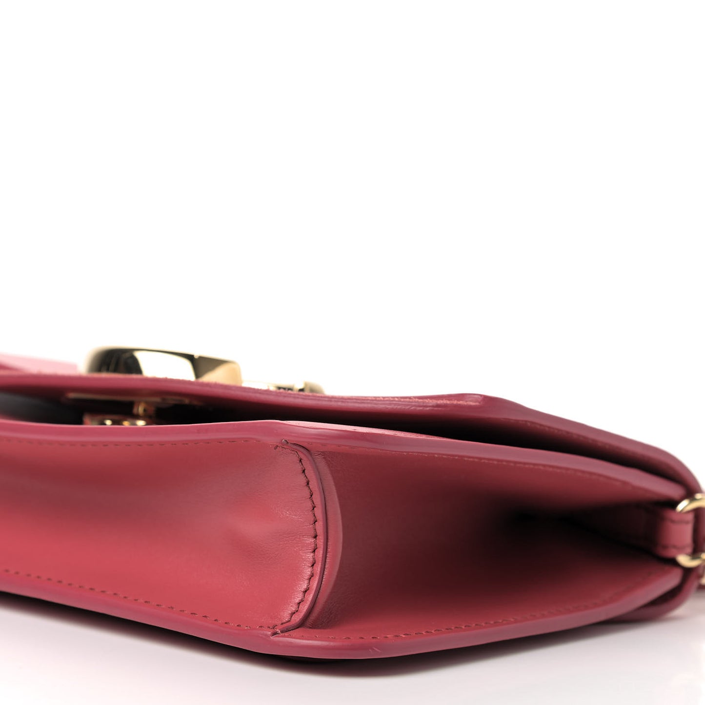 Calfskin Suede C Clutch With Chain