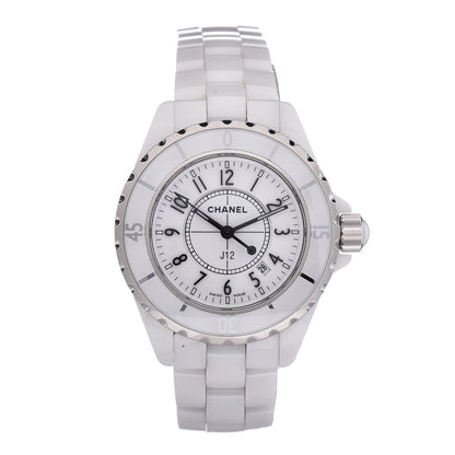 Chanel Stainless Steel Ceramic 33mm J12 Quartz Watch White 1 of 9