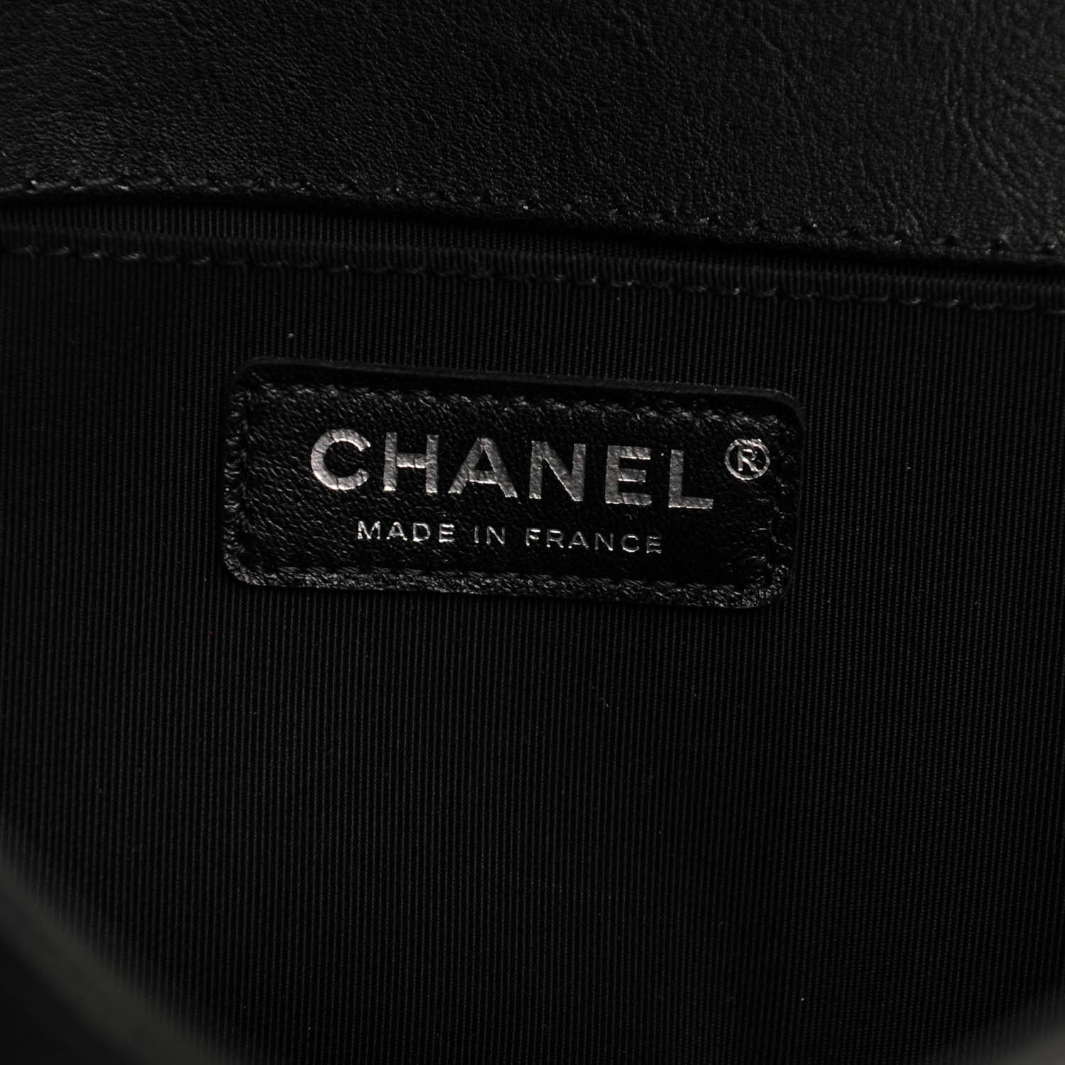 Chanel Goatskin Quilted Medium Boy Handle Flap Black 7 of 8