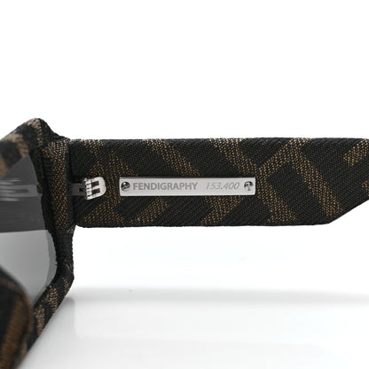 Fendi Fabric Jacquard FF Fendigraphy Square Sunglasses FE400745U Brown 7 of 8