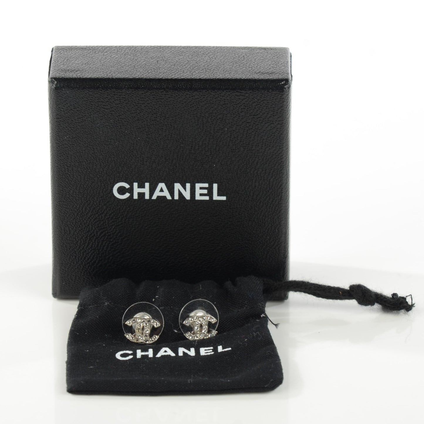 Crystal Timeless CC Earrings Silver