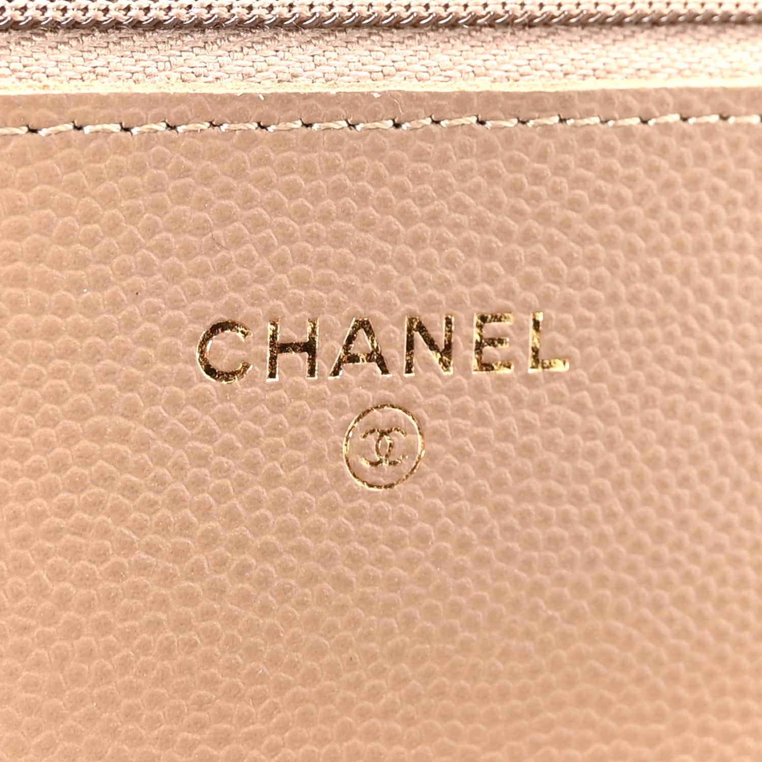 Chanel Caviar Quilted Wallet on Chain WOC Beige 6 of 12