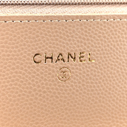 Chanel Caviar Quilted Wallet on Chain WOC Beige 6 of 12