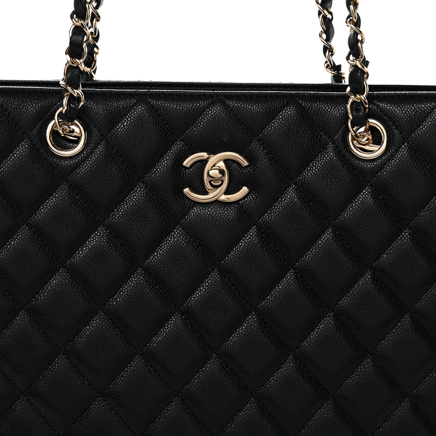 Chanel Caviar Quilted Large Shopping Tote Black 8 of 10