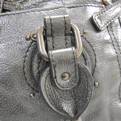Chloe Leather Paddington Metallic Silver 6 of 13