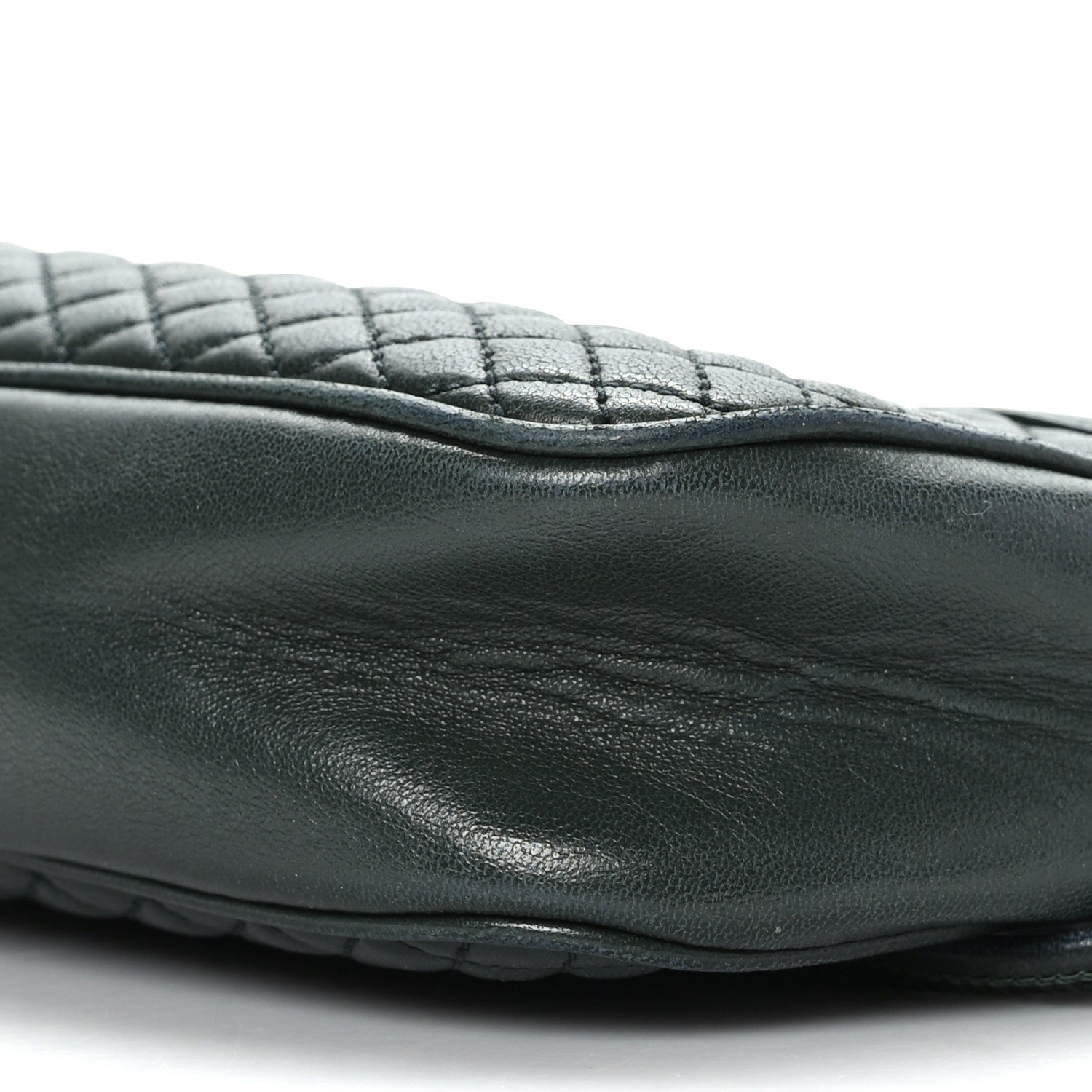 Saint Laurent Lambskin Quilted Victoire Camera Bag New Vert Fonce 9 of 10