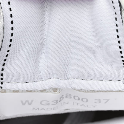 Chanel Calfskin Mesh Lycra Suede Womens Logo Sneakers 37 White 7 of 7