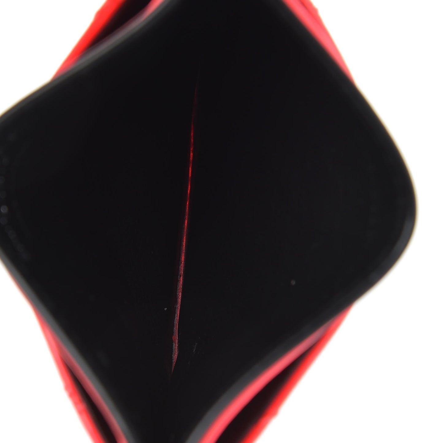 Grain De Poudre Matelasse Chevron Monogram Credit Card Case Neon Pink