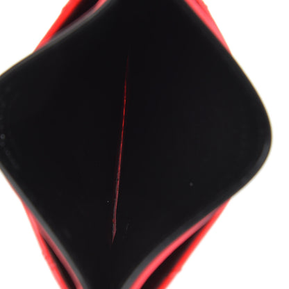 Saint Laurent Grain De Poudre Matelasse Chevron Monogram Credit Card Case Neon Pink 5 of 8