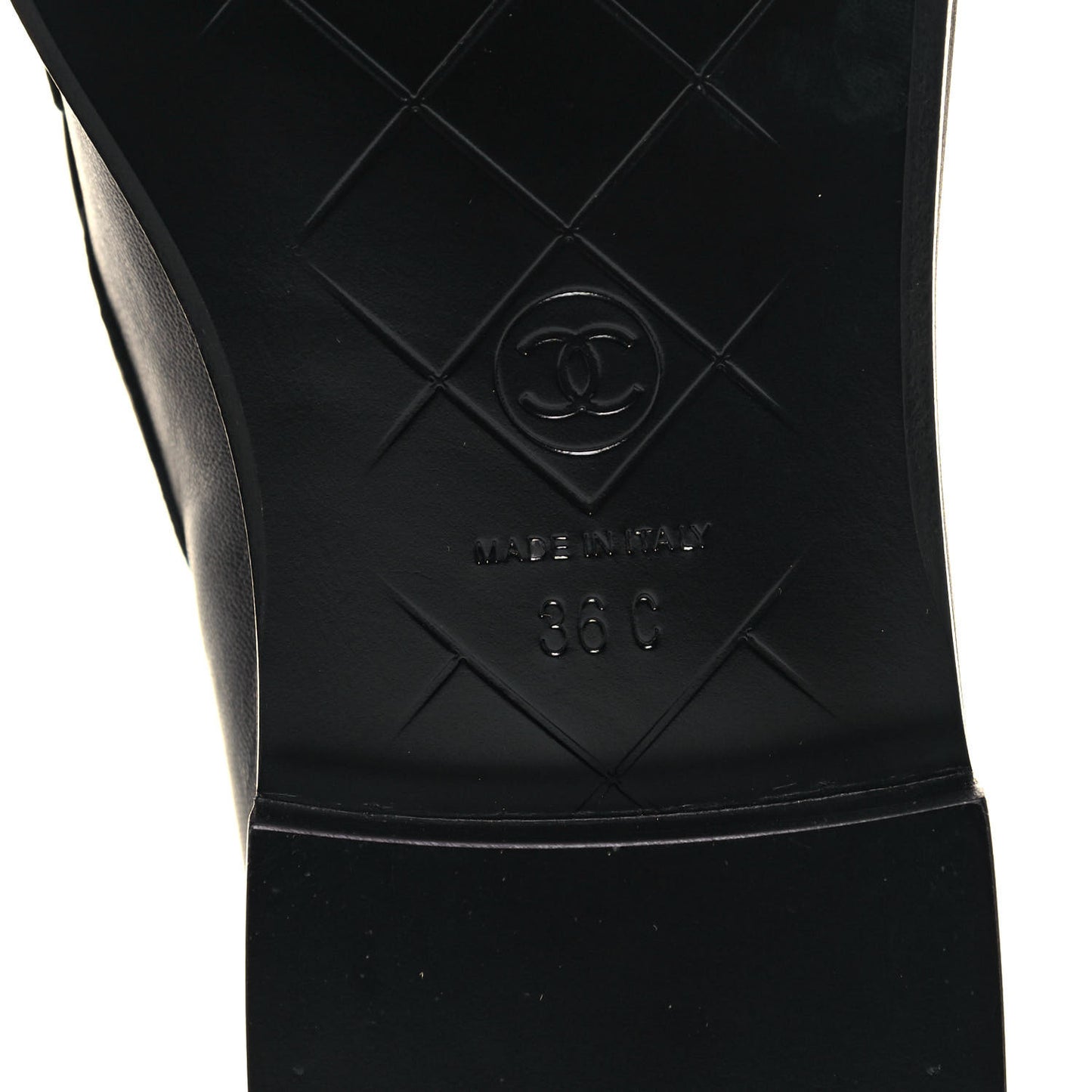 Lambskin Quilted CC Turnlock Loafers 36 Black