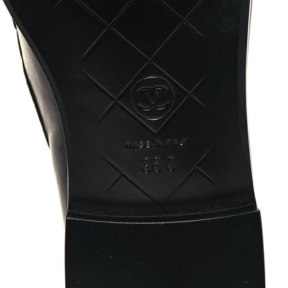 Chanel Lambskin Quilted CC Turnlock Loafers 36 Black 6 of 8